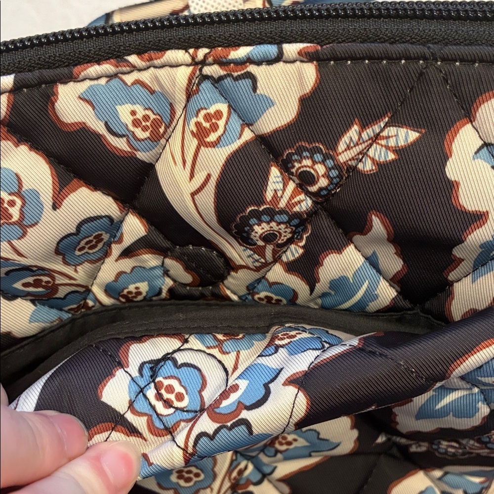 Vera Bradley NWT Original Hipster Light Blue Floral Quilted Crossbody Bag - Picture 12 of 16